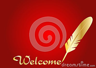 Feather quill Stock Photo