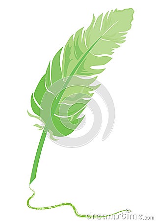 Feather quill Stock Photo