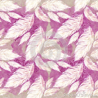 Feathers. Decorative composition.Seamless pattern. Decorative composition. Use printed materials, signs, items, websites, maps, po Stock Photo