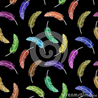 Feathers pattern Vector Illustration