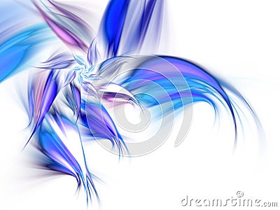 Feathery blue fractal flower Stock Photo