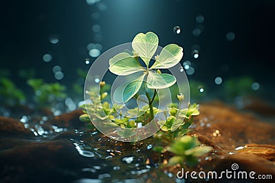 Feature a creative representation of a clover Stock Photo