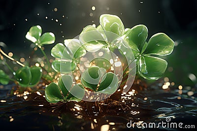 Feature a creative representation of a clover Stock Photo