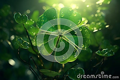 Feature a creative representation of a clover Stock Photo