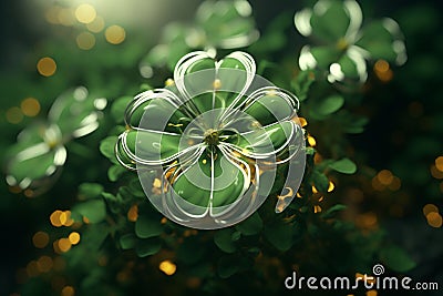 Feature a creative representation of a clover Stock Photo