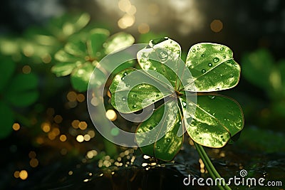 Feature a creative representation of a clover Stock Photo