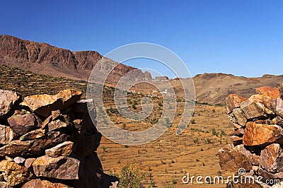 Alpine landscape in Atlas Mountains Stock Photo