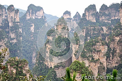 Featured mountain in Zhangjiajieï¼ŒChina Stock Photo