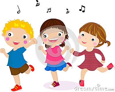 Featuring Dancing Kids Stock Photo