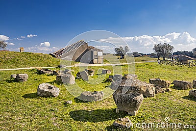 The Etruscan necropolis of Monterozzi Editorial Stock Photo