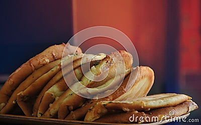 22 FEB 2017,UAE.Pumpkin cinnamon dough bun rolls traditional baked vegan sweet autumn cake holiday dessert swirl bread food,Dubai. Stock Photo