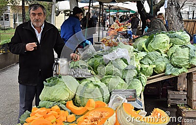 February, 2019, Ankara, Turkey - A scene from a turkish street market where common Turks shop for daily needs Editorial Stock Photo