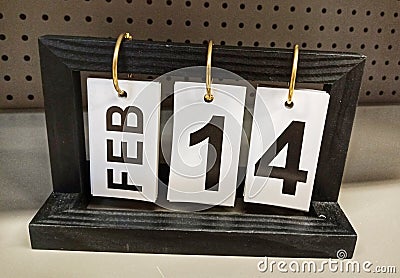 February 14, calendar icon Stock Photo