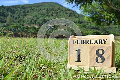 February 18, Country cover background. Stock Photo