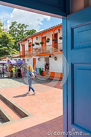 Village Paisa Medellin Colombia in the afternoon Editorial Stock Photo