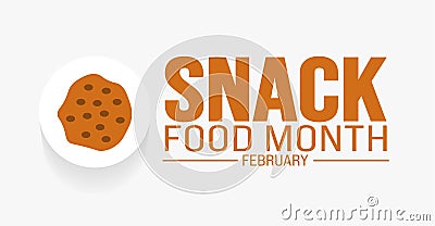 february National Snack Food Month background template. Holiday concept. background, Vector Illustration