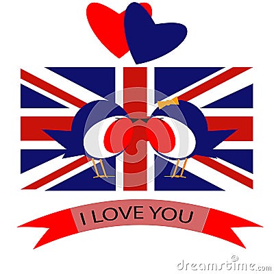 14 february valentine day country flag Stock Photo