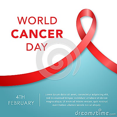 February 4, World Cancer Day banner. Vector Illustration