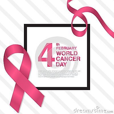 February 4 World Cancer Day concept Vector Illustration