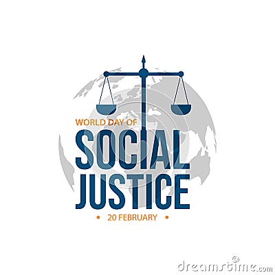 20 february world day of social justice vector Vector Illustration