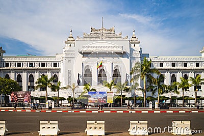 Yangon City Hall in Yangon, Myanmar burma Editorial Stock Photo