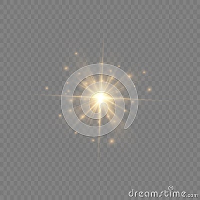 Set bright Star. Vector Illustration