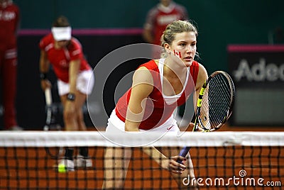 FedCup tennis game Ukraine vs Canada Editorial Stock Photo