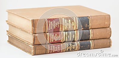 Federak Income Tax Law Books Stock Photo