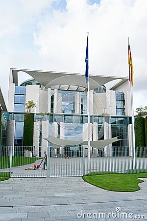 Federal Chancellery, Chancellor`s office in the government district in Berlin Editorial Stock Photo