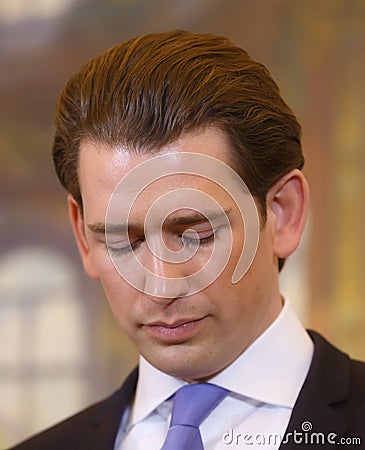 Federal Chancellor of the Republic of Austria Sebastian Kurz Editorial Stock Photo