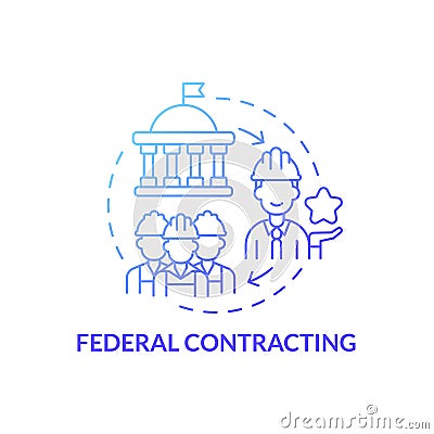 Federal contracting program concept icon Vector Illustration