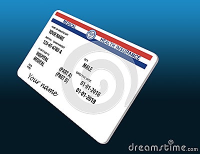 federal government Medicare Health Insurance card Stock Photo