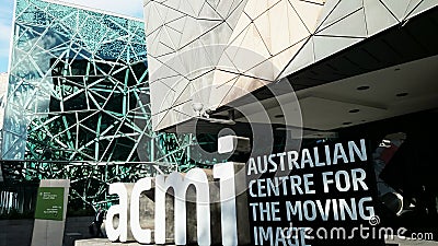 Federation Square and ACMI Editorial Stock Photo