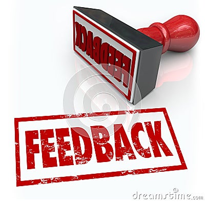 Feeback Stamp Word Approval Opinion Comment Review Stock Photo