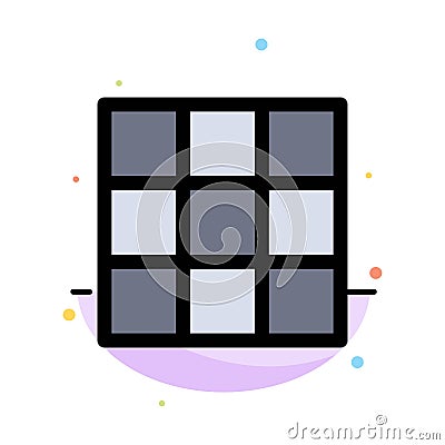 Feed, Gallery, Instagram, Sets Abstract Flat Color Icon Template Vector Illustration