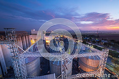 Feed mills Stock Photo