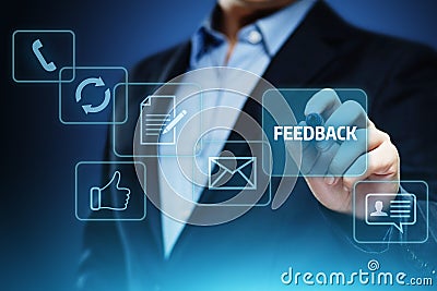 Feedback Business Quality Opinion Service Communication concept Stock Photo