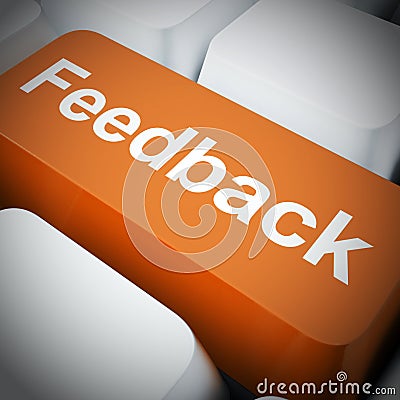 Feedback concept icon means giving a response like criticism or evaluation - 3d illustration Cartoon Illustration