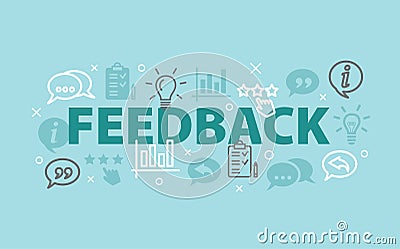 FEEDBACK Concept with icons Vector Illustration