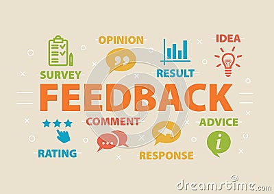 FEEDBACK Concept with icons Vector Illustration