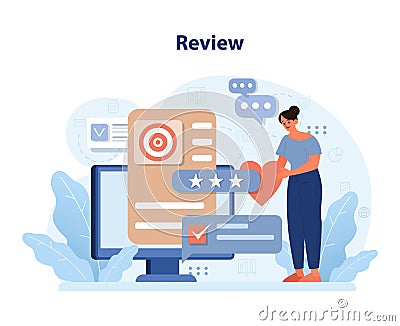 Feedback and evaluation illustrated. Flat vector illustration Vector Illustration