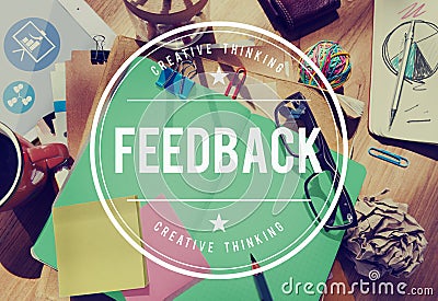 Feedback FAQ Commenting Evaluate Opinion Reply Concept Stock Photo