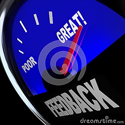 Feedback Fuel Gauge Customer Opinions Reviews Comments Stock Photo