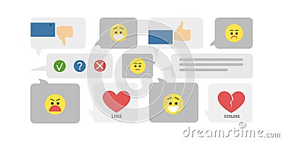 Feedback icons set. Vector Illustration