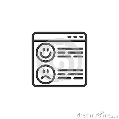 Feedback ranking line icon Vector Illustration