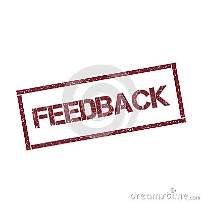 Feedback rectangular stamp. Vector Illustration