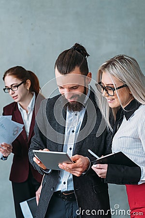 Feedback review business development teamlead Stock Photo