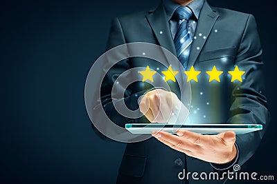 Feedback, review and rating concepts Stock Photo