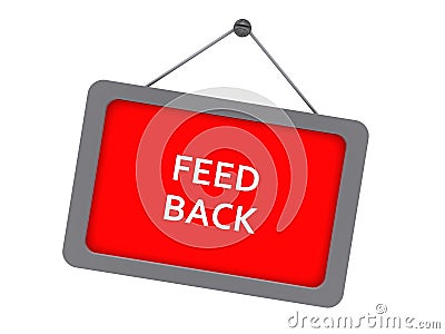 feedback sign on white Stock Photo