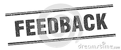 feedback stamp. feedback square grunge sign. Vector Illustration